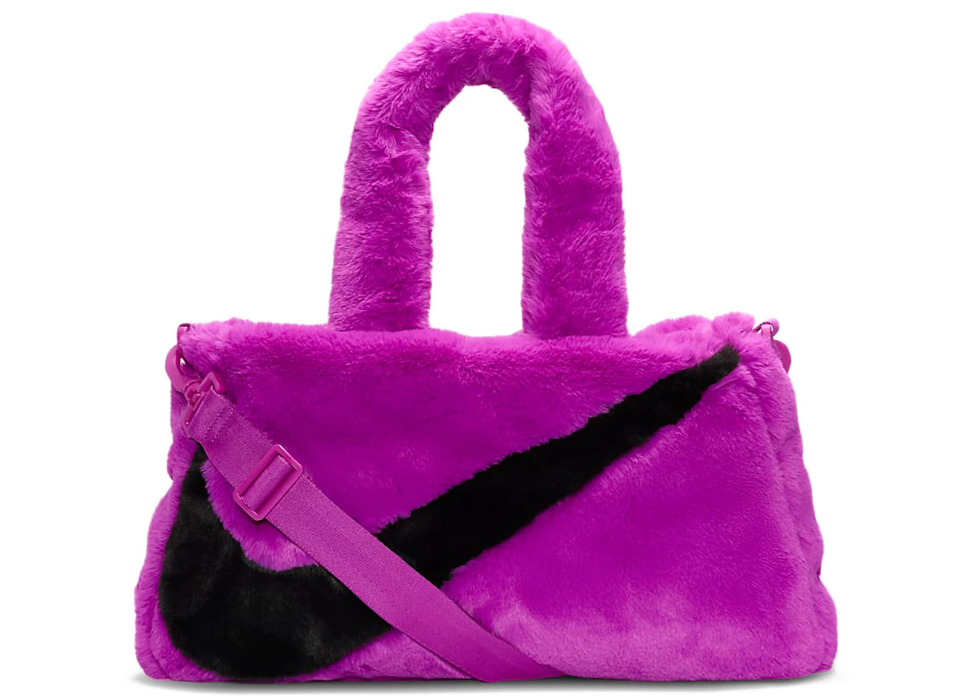 Nike Faux Fur Tote Bag Vivid Purple - main view