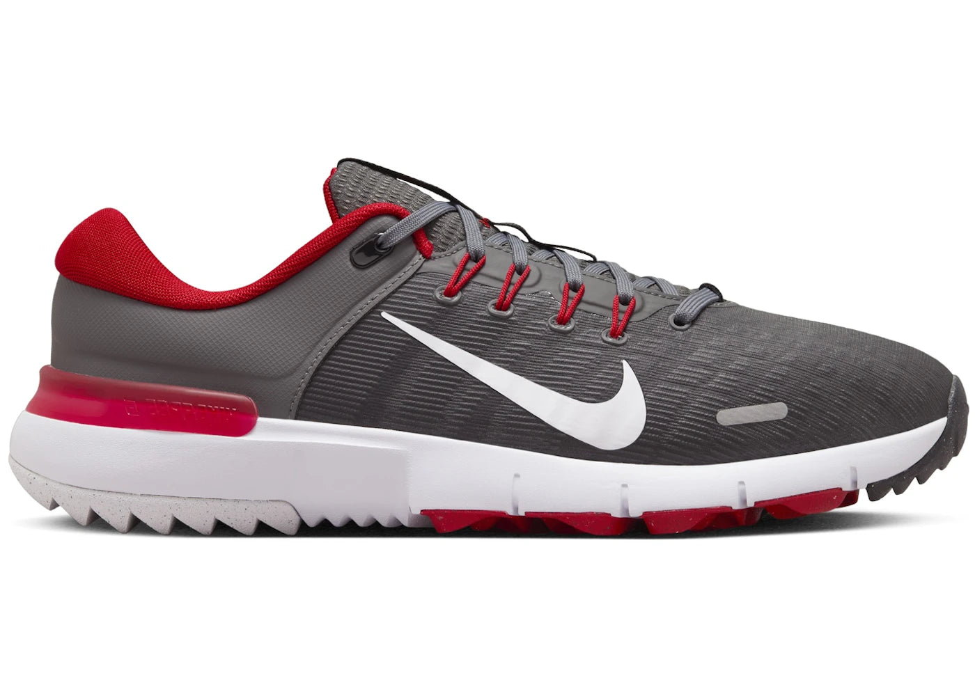 Nike Free Golf Next Nature Iron Grey University Red Smoke Grey White