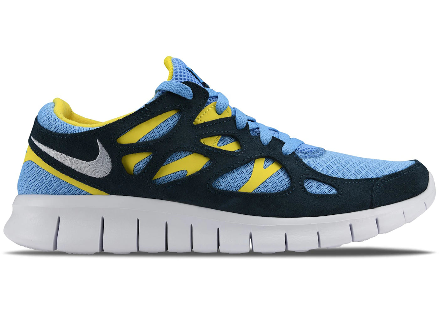 Nike Free Run 2-University Blue Navy Yellow Strike