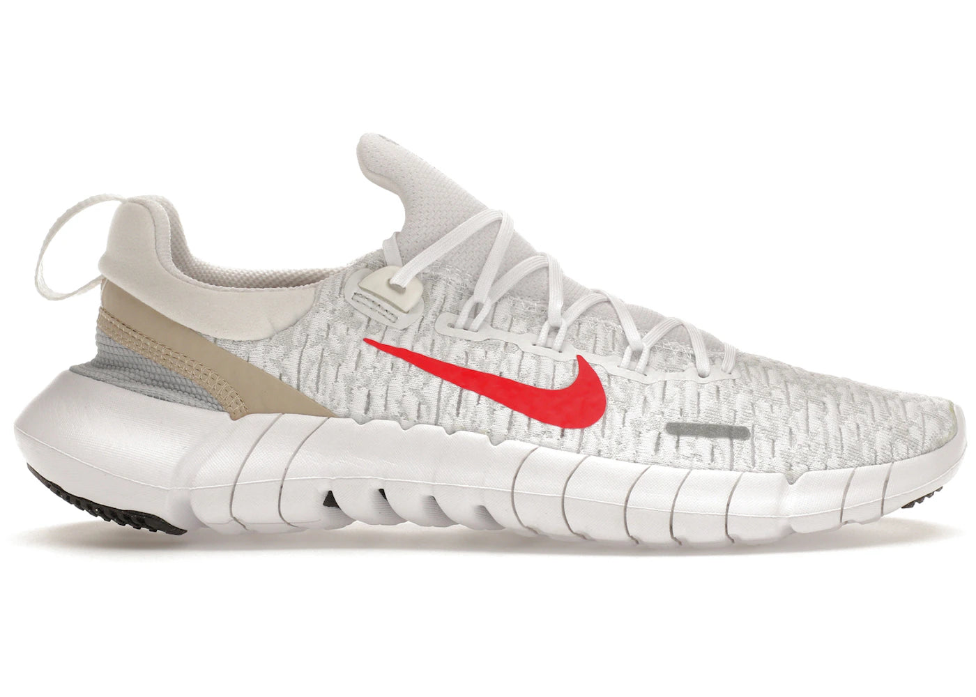 Nike Free Run 5.0-Next Nature White Siren Red Sanddrift