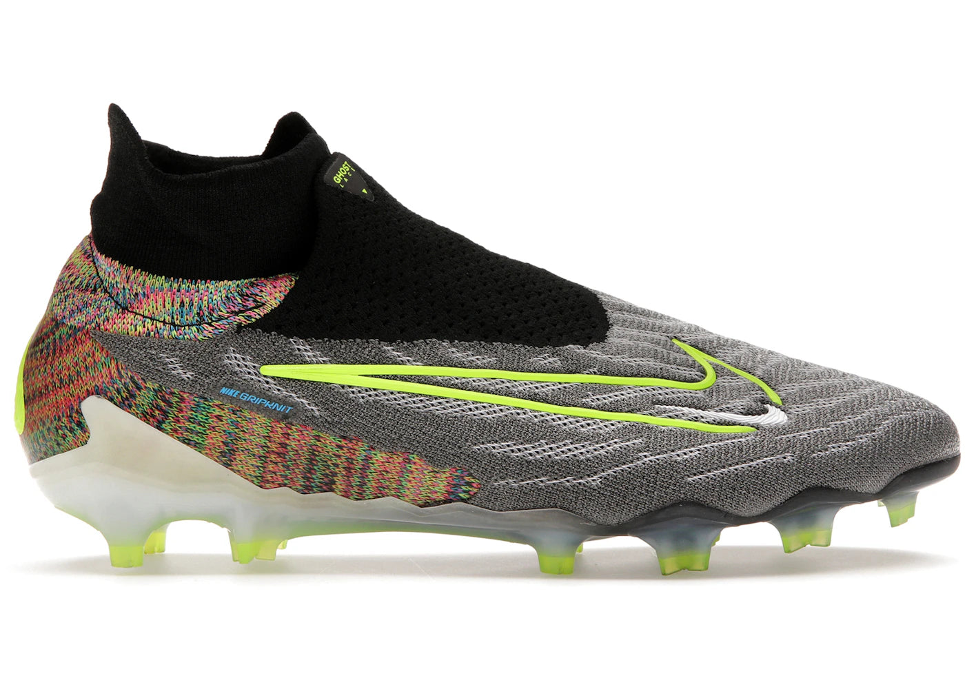 Nike Gripknit Phantom GX Elite Dynamic Fit Fusion FG-Black White Blue Glow Volt