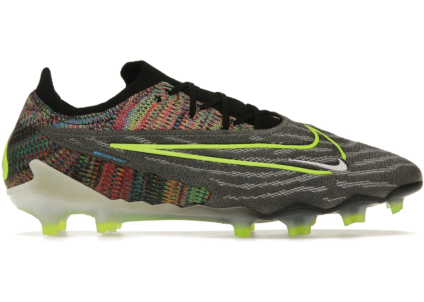 Nike Gripknit Phantom GX Elite Fusion FG-Black White Blue Glow Volt