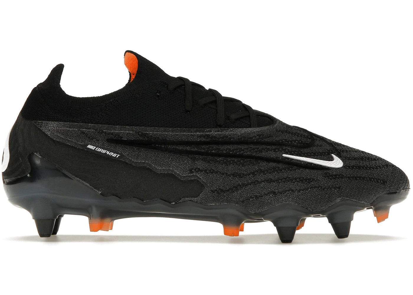 Nike Gripknit Phantom GX Elite SG-Pro Anti-Clog Traction-Black Dark Smoke Grey Total Orange