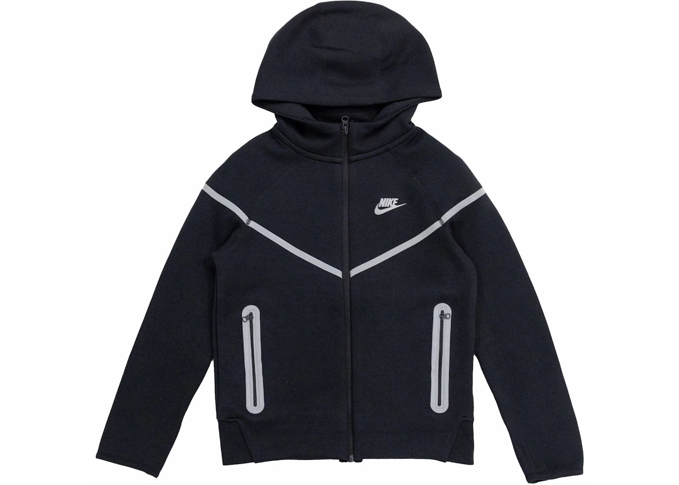 Nike Kid's Tech Fleece Reflective Full Zip Hoodie-Black/Silver
