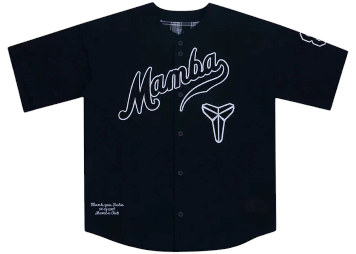 Nike Kobe Bryant Baseball Jersey (Asia Sizing)-Black