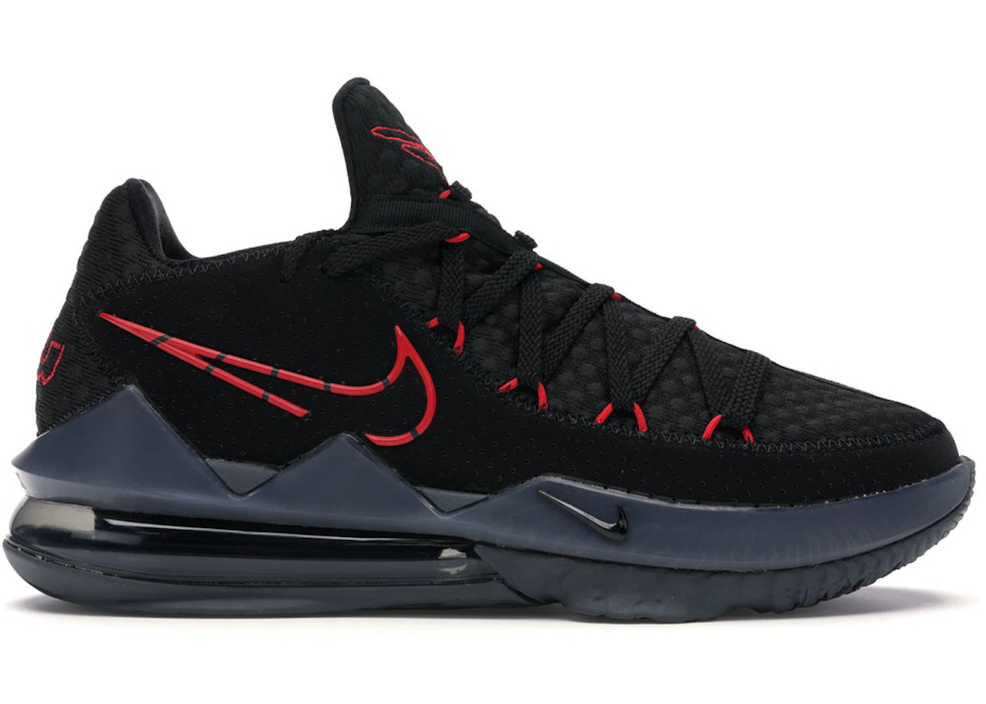 Nike LeBron 17 Low-Black Red Dark Grey