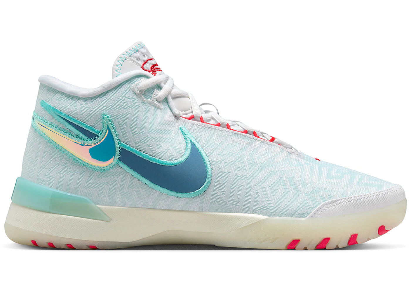 Nike LeBron NXXT Genisus White Aurora Green Siren Red Aegean Storm