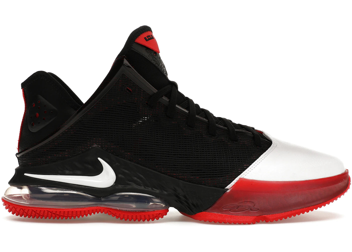 Nike LeBron 19 Low-Black White University Red