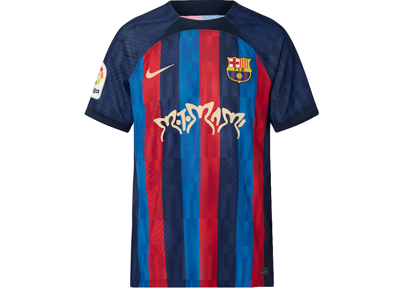 Nike Limited Edition FC Barcelona Men’s First Team Rosalia Motomami 22/23 Home Jersey-Blue/Scarlet