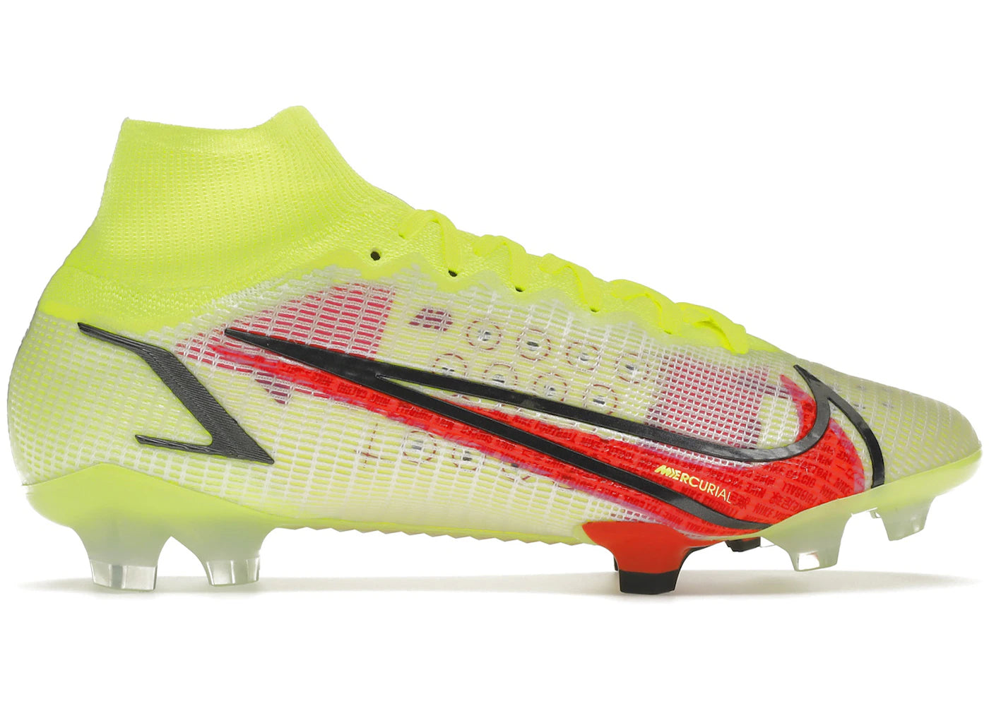 Nike Mercurial Superfly 8 Elite FG-Volt Black Bright Crimson