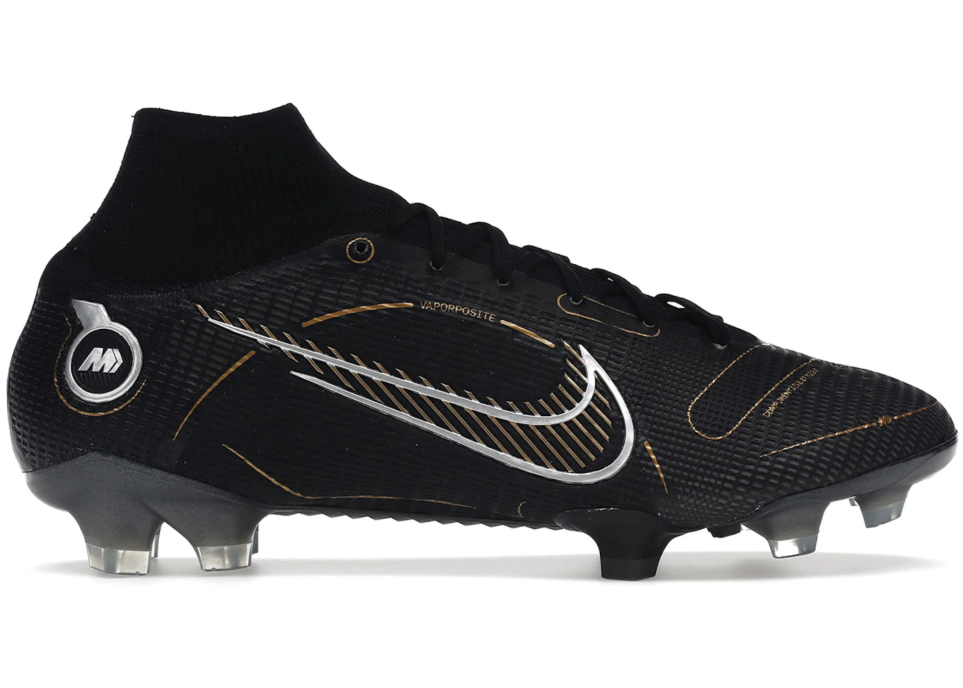 Nike Mercurial Superfly 8 FG-Black Metallic Silver Gold