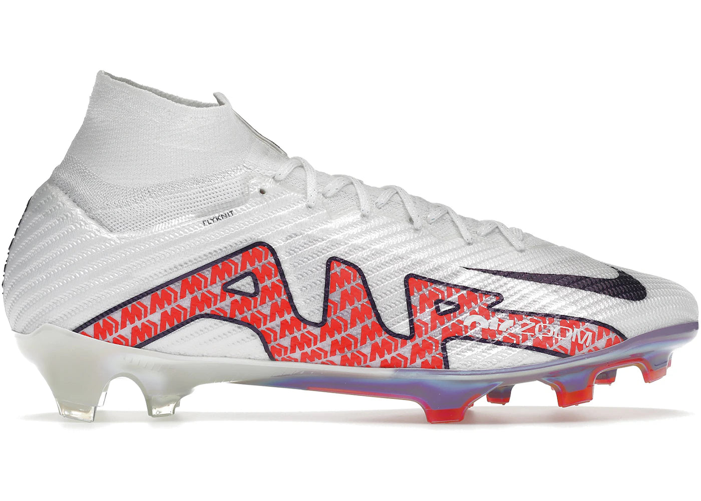 Nike Zoom Mercurial Superfly 9 Elite FG-White Bright Crimson