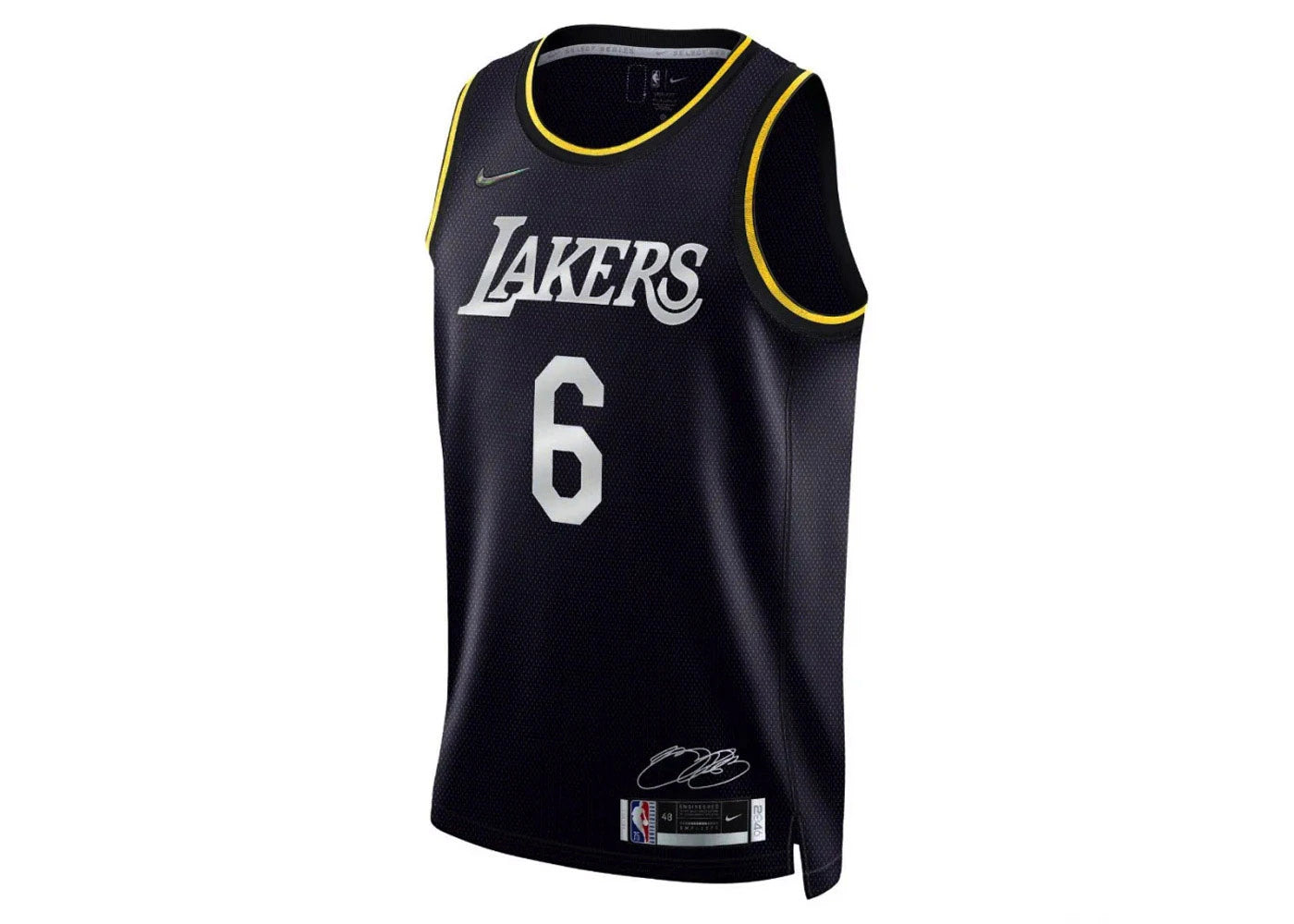 Nike NBA L.A. Lakers LeBron James Black MVP Swingman Jersey-Black