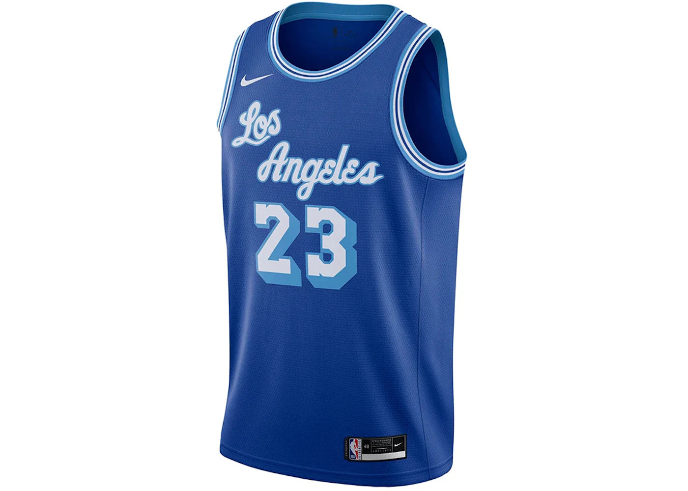 Nike NBA Los Angeles Lakers 2020 Lebron James Classic Edition Swingman Jersey-Rush Blue