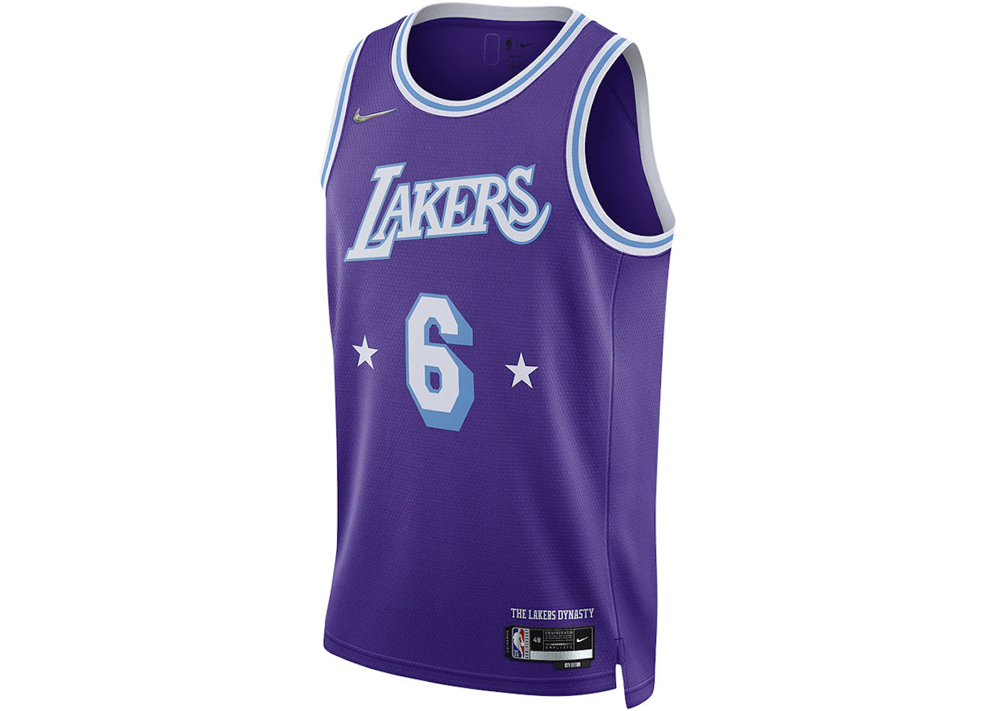Nike NBA Los Angeles Lakers City Edition Lebron James 6 Dri-FIT Swingman Jersey-Field Purple