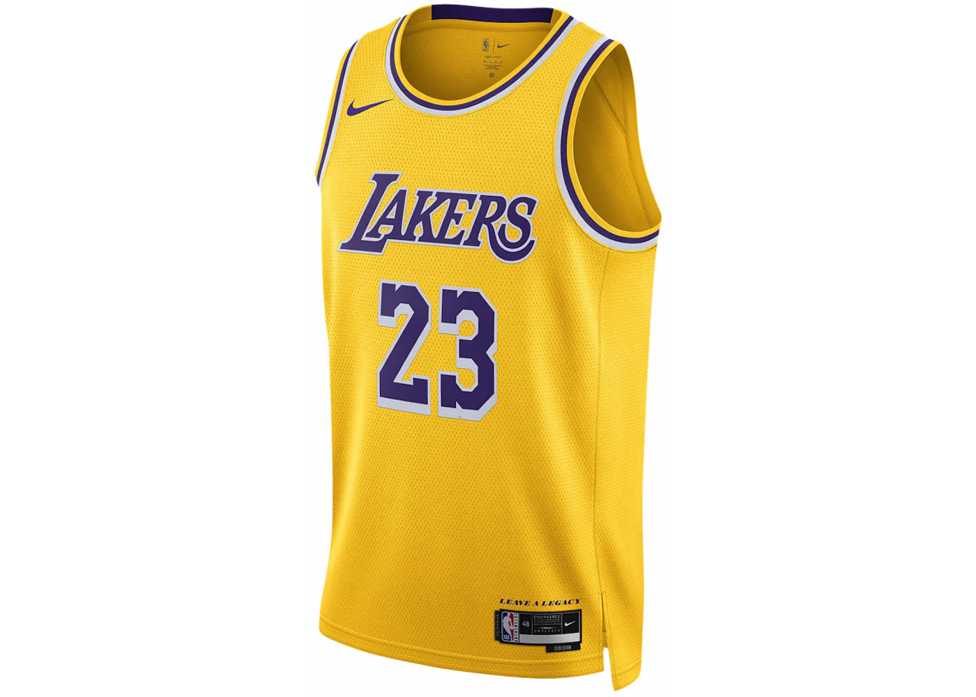 Nike NBA Los Angeles Lakers Icon Edition LeBron James 2022/23 Jersey-Amarillo
