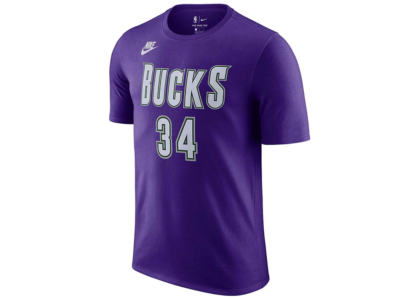 Nike NBA Milwaukee Bucks Giannis Antetokounpo T-shirt-Purple/White