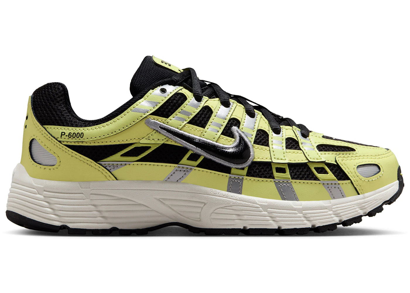 Nike P-6000-Light Lemon Twist Metallic Silver Sail Black (GS)