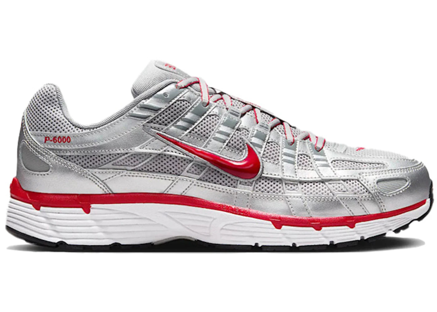 Nike P-6000-Metallic Silver Gym Red