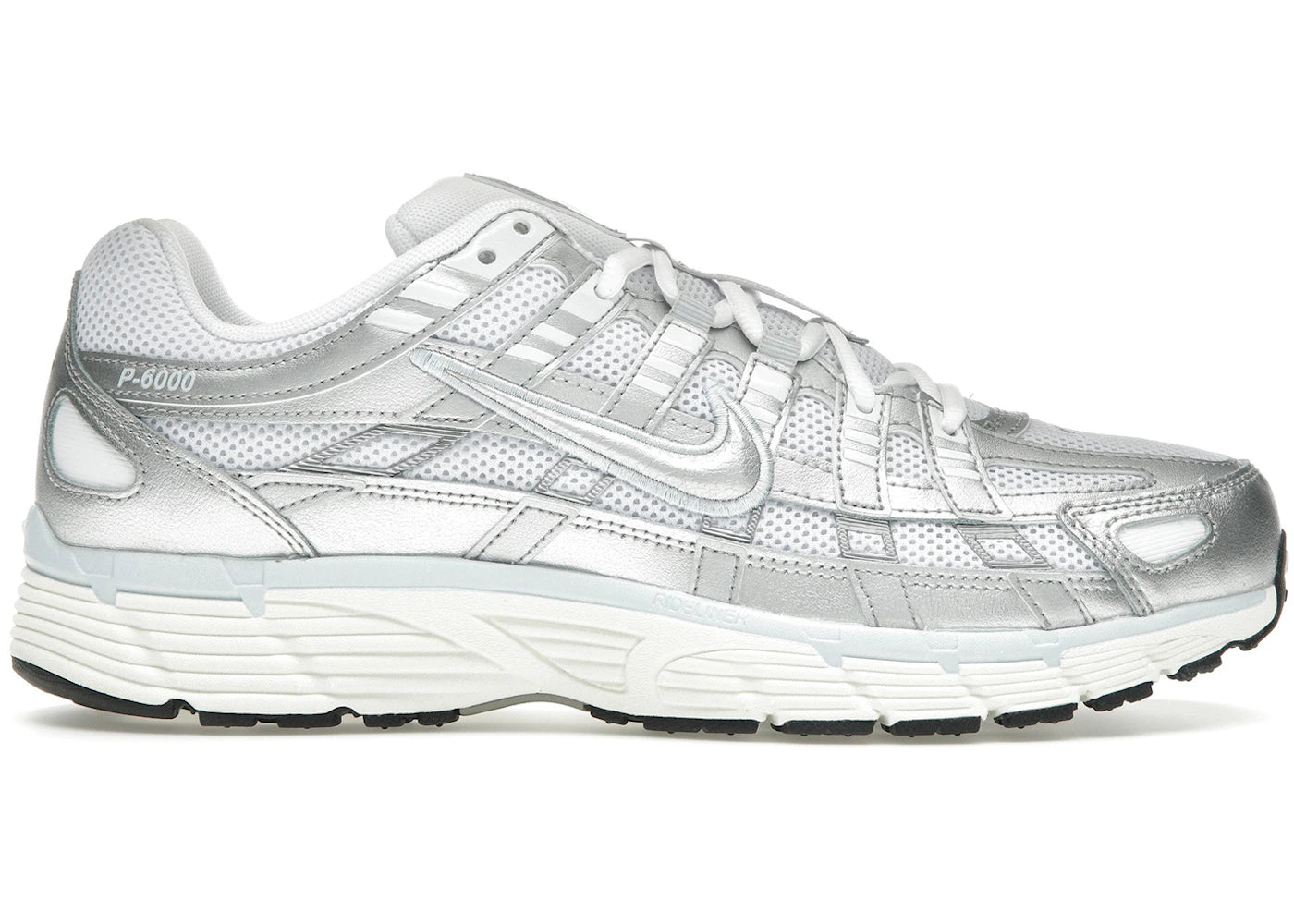 Nike P-6000-White Blue Tint Sail Metallic Silver (Women's)