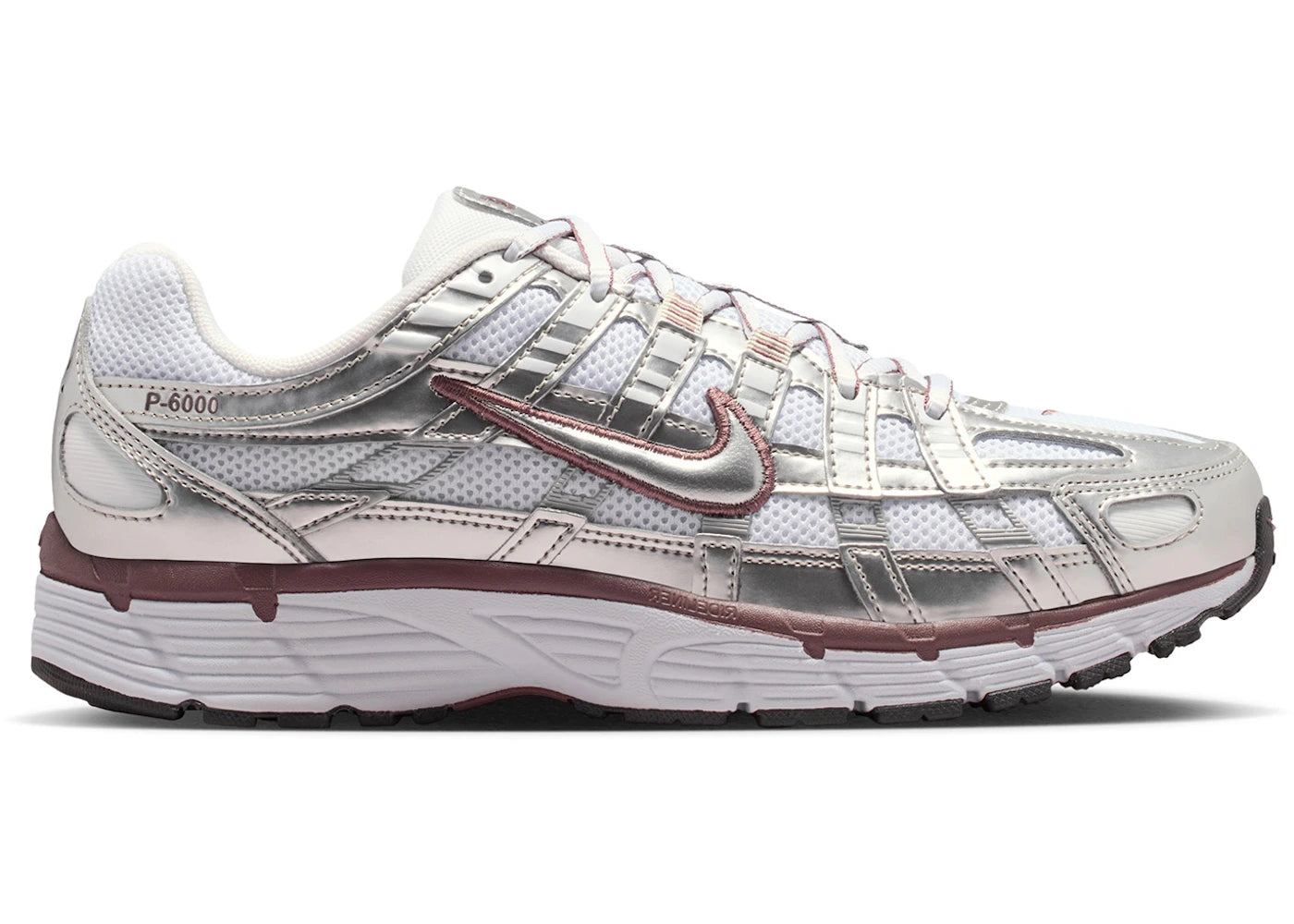 Nike P-6000 White Metallic Silver Tattoo