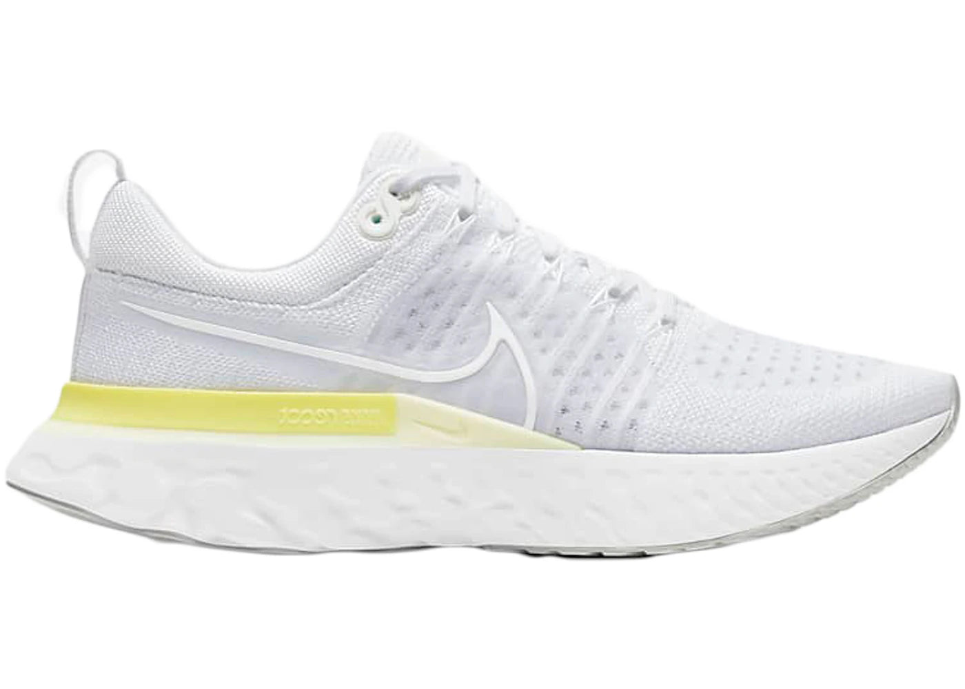 Nike React Infinity Run Flyknit 2 - Platinum Tint Citron Clair (Femme)