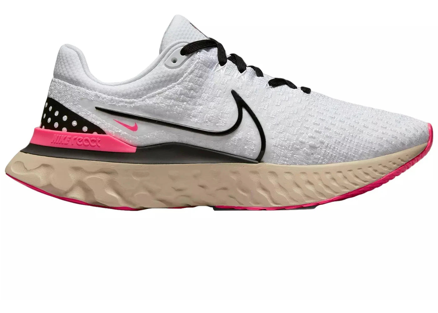 Nike React Infinity Run Flyknit 3 Blanc Rose Hyper