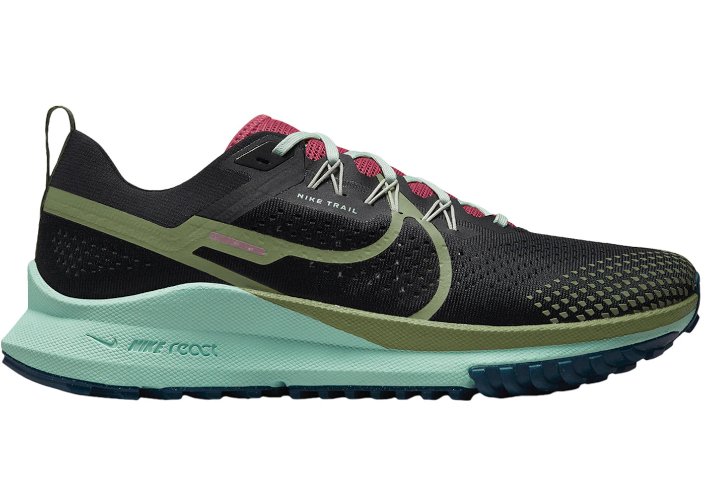 Nike React Pegasus Trail 4-Black Mint Foam Alligator