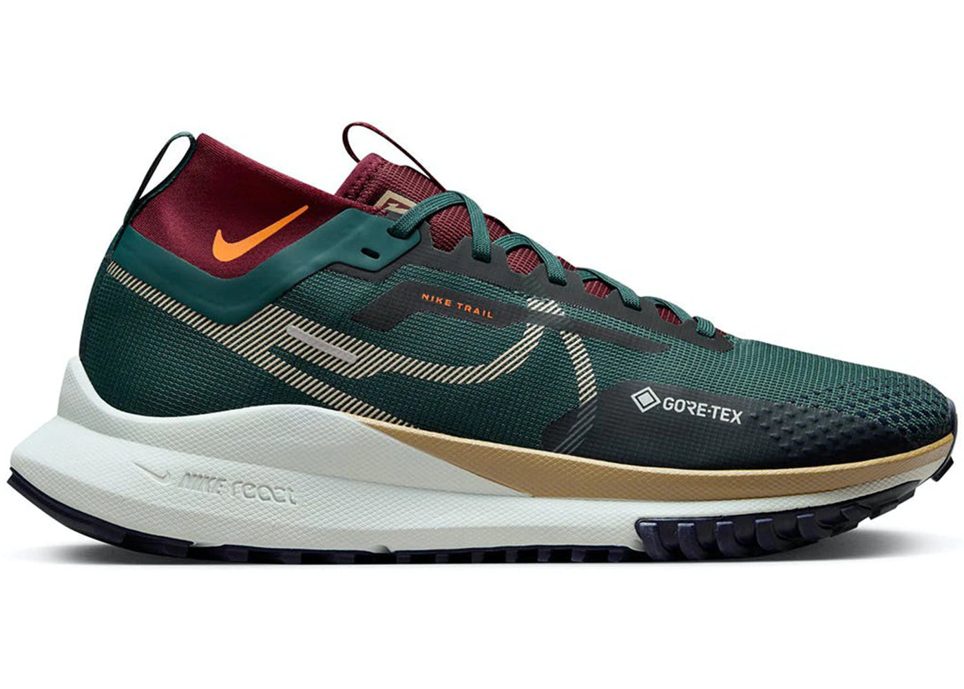 Nike React Pegasus Trail 4 Gore-Tex-Deep Jungle Night Maroon