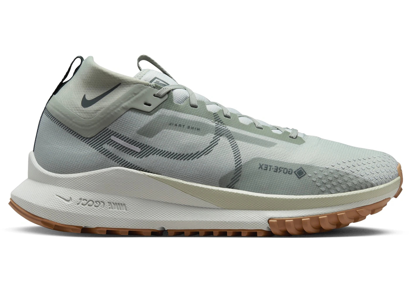 Nike React Pegasus Trail 4 Gore-Tex-Jade Horizon Light Silver Gum Medium Brown Vintage Green
