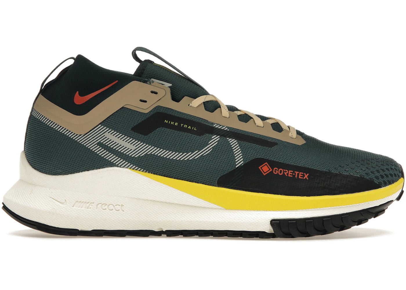 Nike React Pegasus Trail 4 Gore-Tex-Noble Green Picante Red