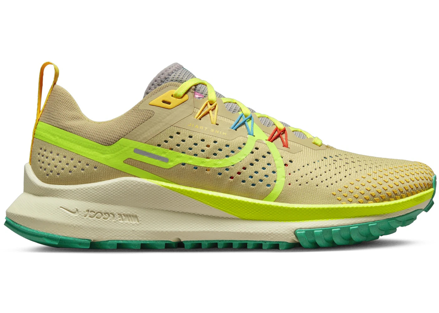 Nike React Pegasus Trail 4-Team Gold Baltic Blue Stadium Green Volt (Women's)