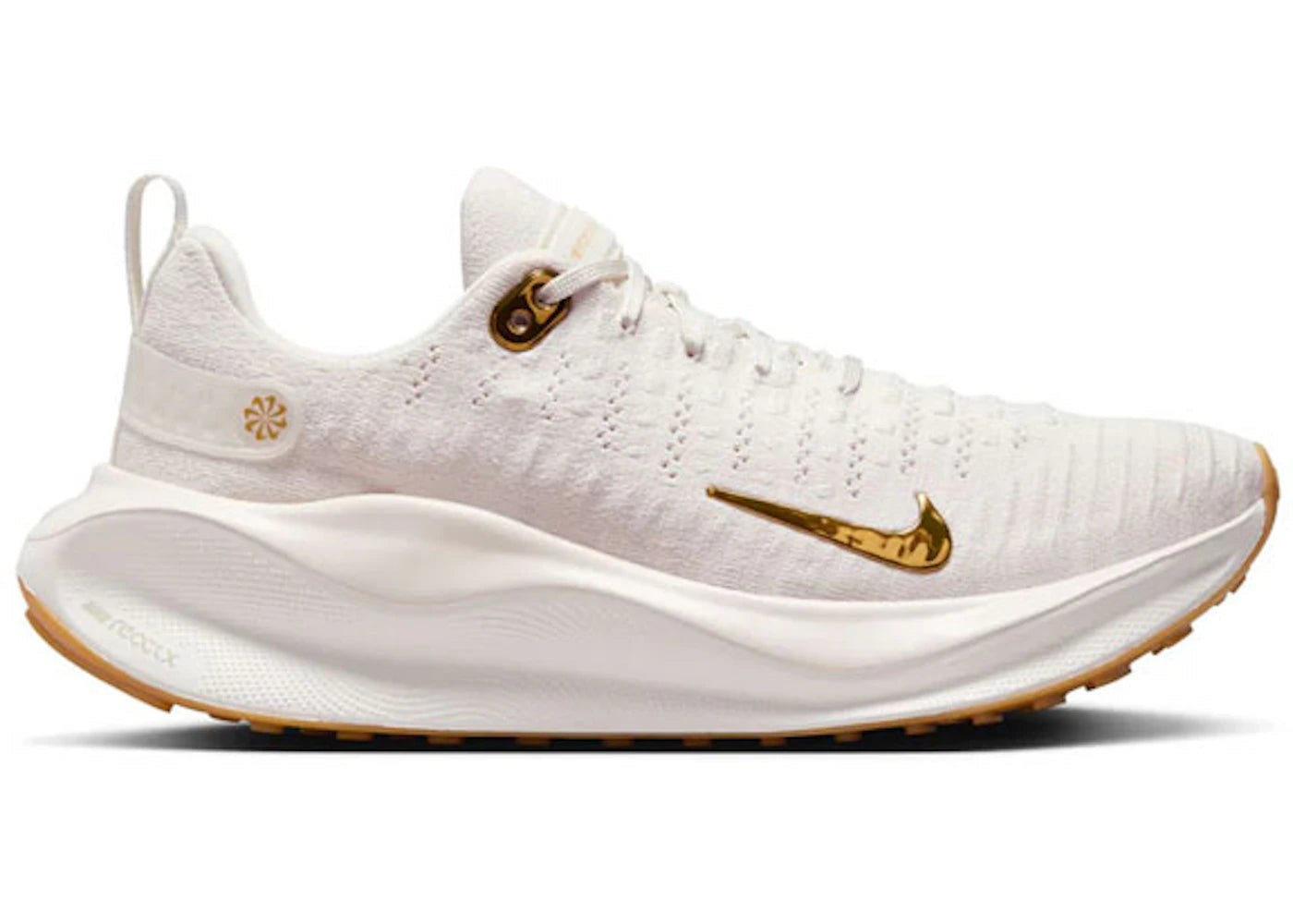 Nike ReactX Infinity Run 4-White Gum Metallic Gold (Women's)