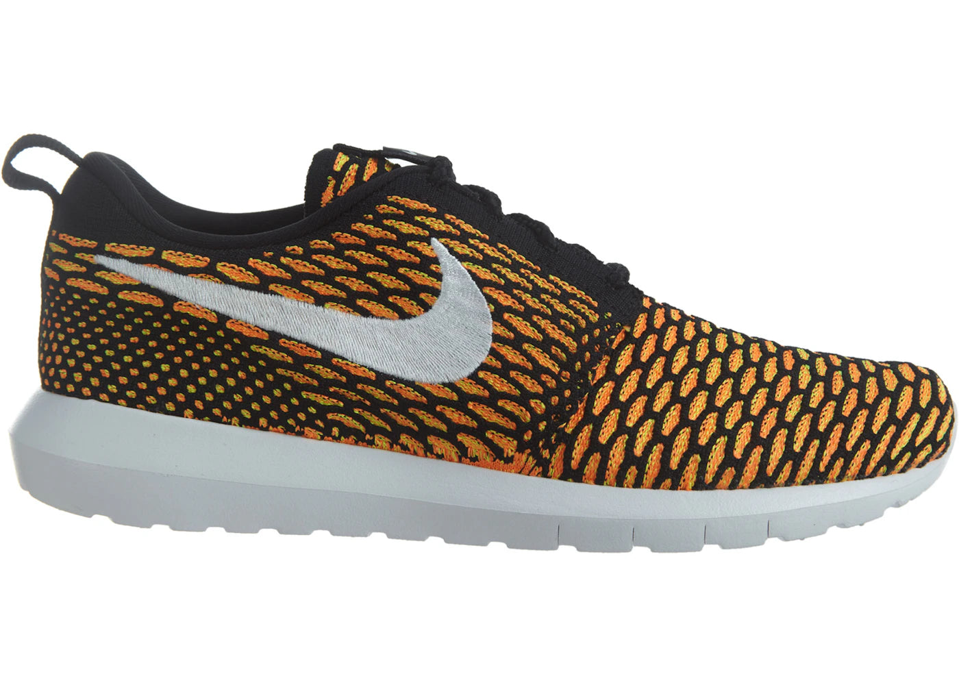 Nike Roshe Nm Flyknit-Black/White-Total Orange-Volt
