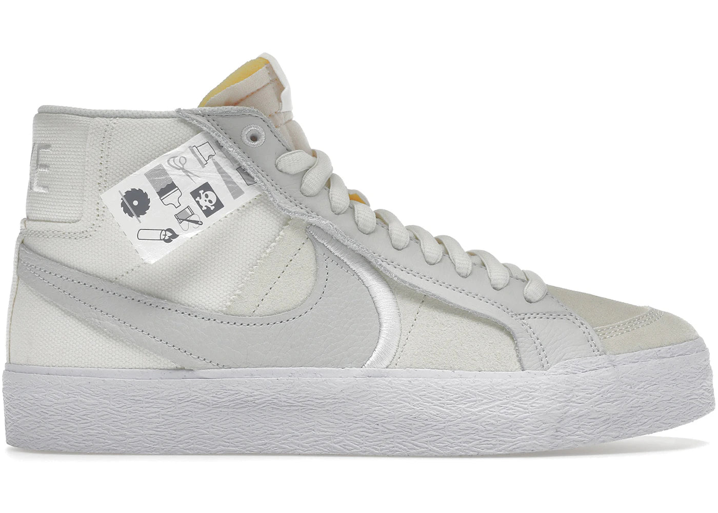 Nike SB Blazer Mid-Warning Label Summit White