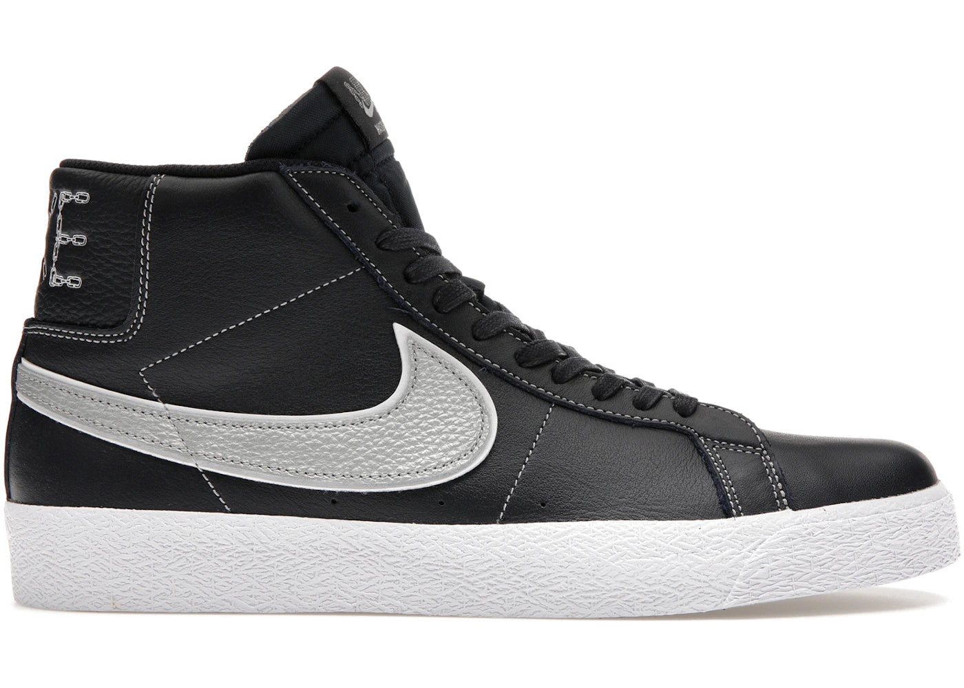 Nike SB Zoom Blazer Mid-Mason Silva Dark Obsidian Metallic Silver