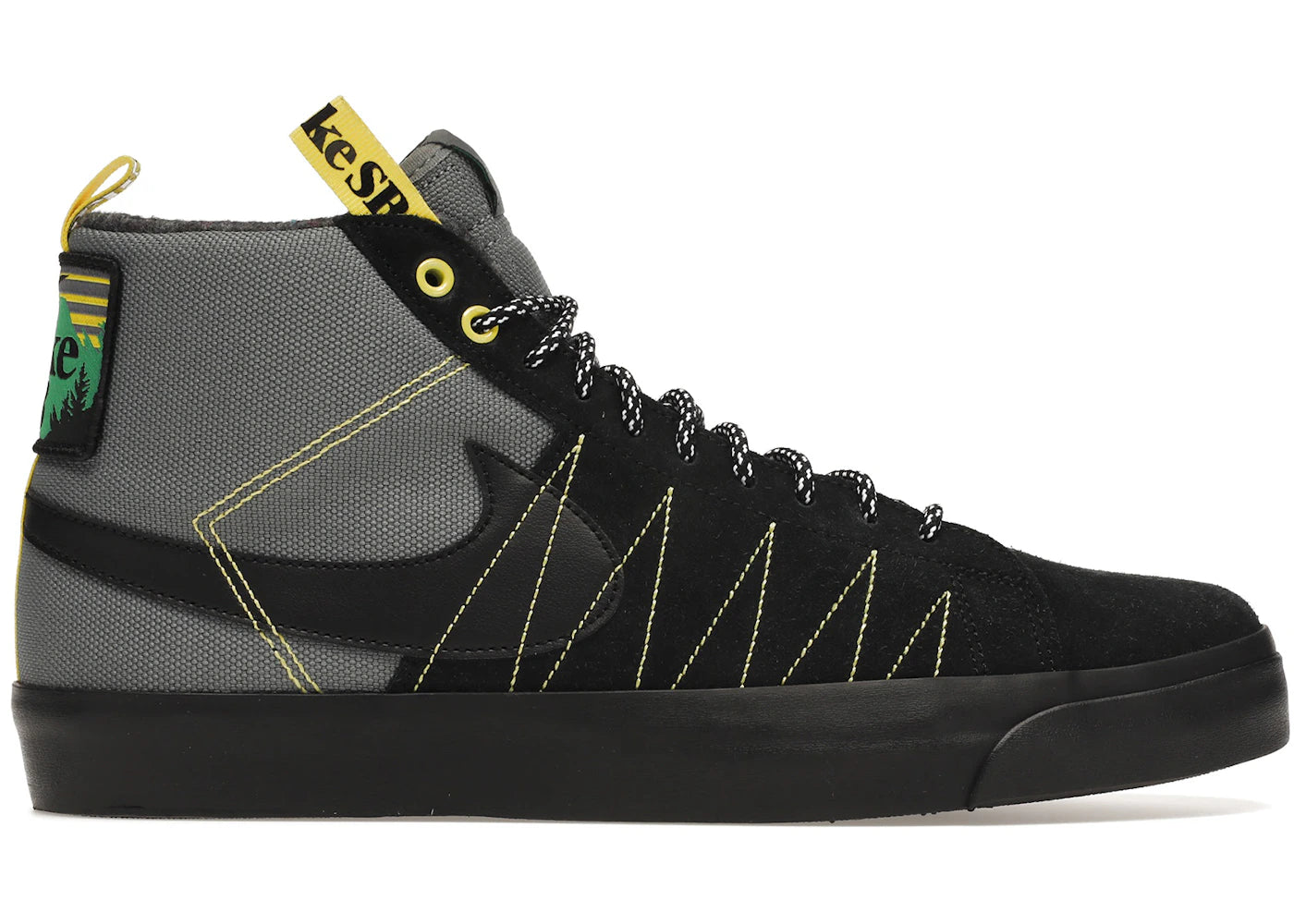 Nike SB Zoom Blazer Mid PRM-Acclimate Cool Grey Yellow Strike
