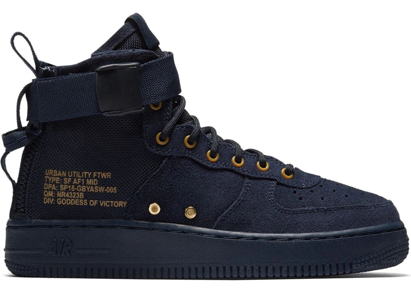 Nike SF Air Force 1 Mid-Obsidian Black (GS)