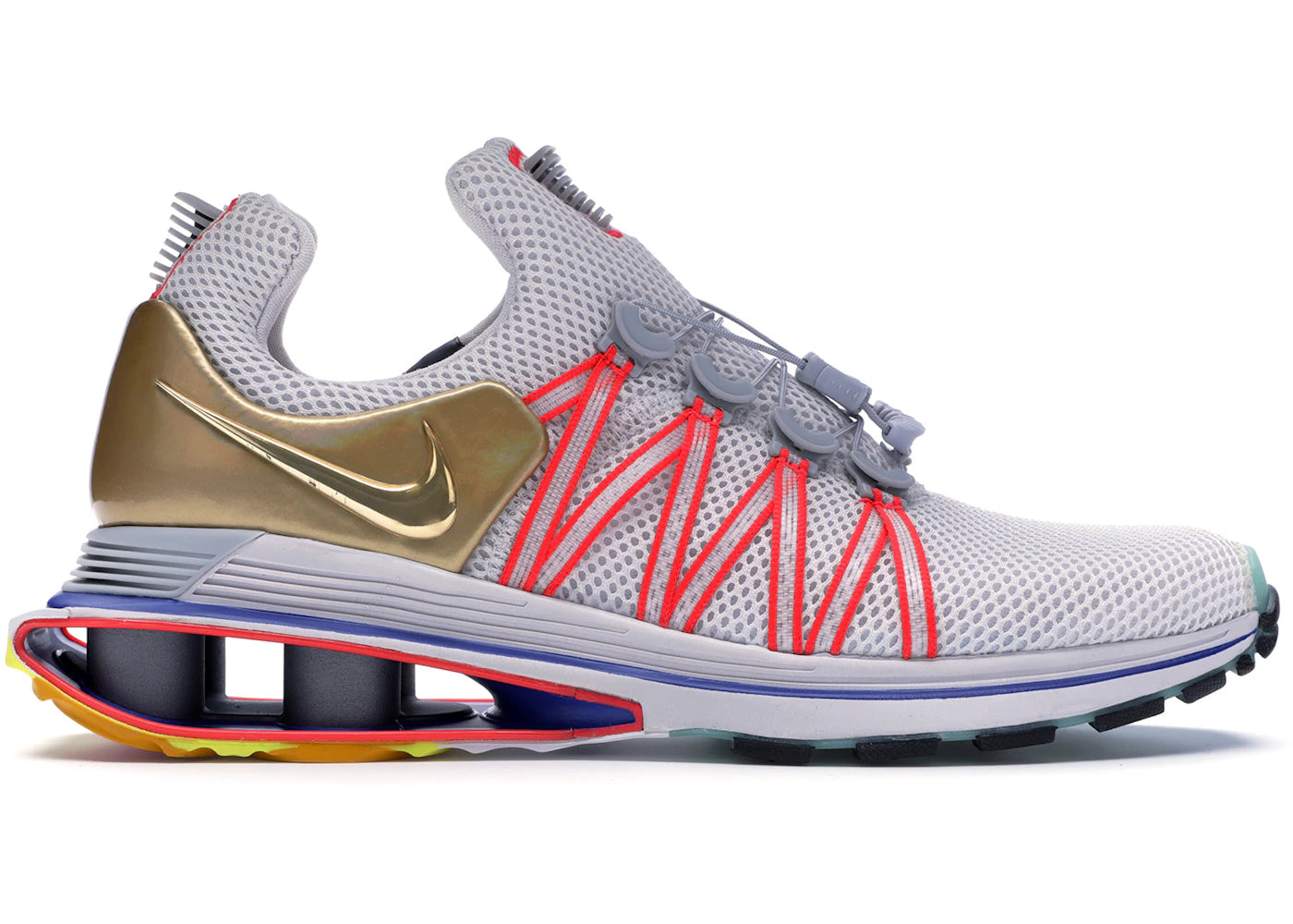 Nike Shox Gravity - Gris clair métallisé or