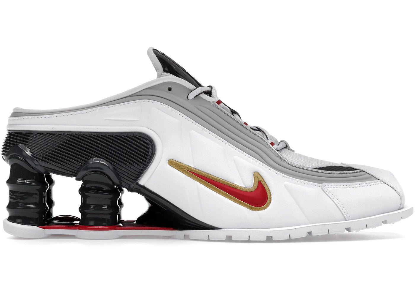 Mule Nike Shox MR4 Martine Rose Rouge universitaire platine métallisé
