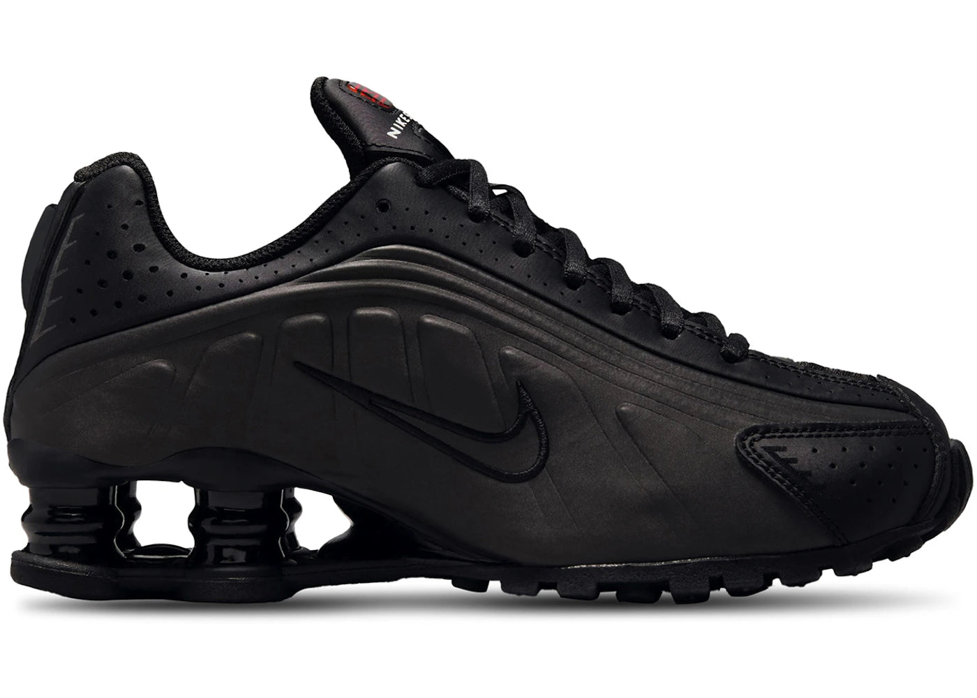 Nike Shox R4-Black Bright Crimson (GS)