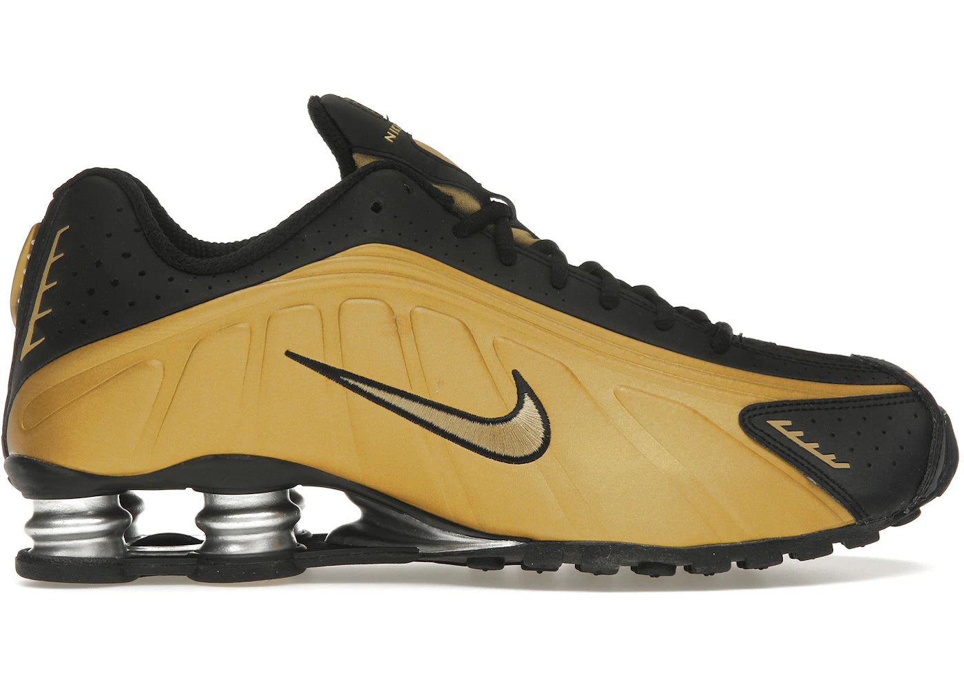 Nike Shox R4-Black Metallic Gold (Women's)