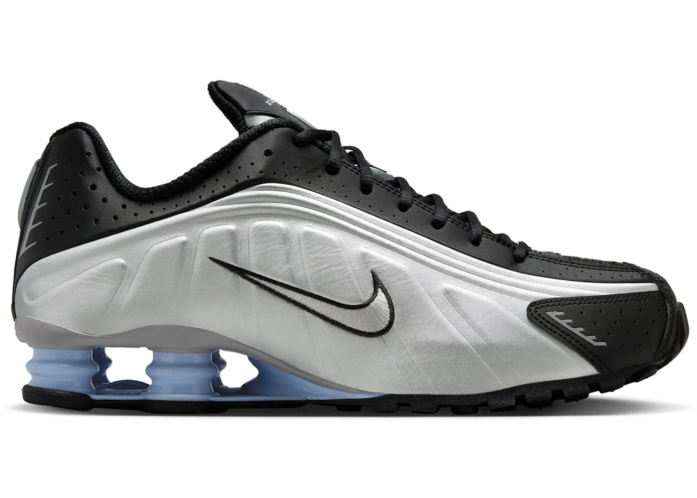 Nike Shox R4-Metallic Silver Black Psychic Blue