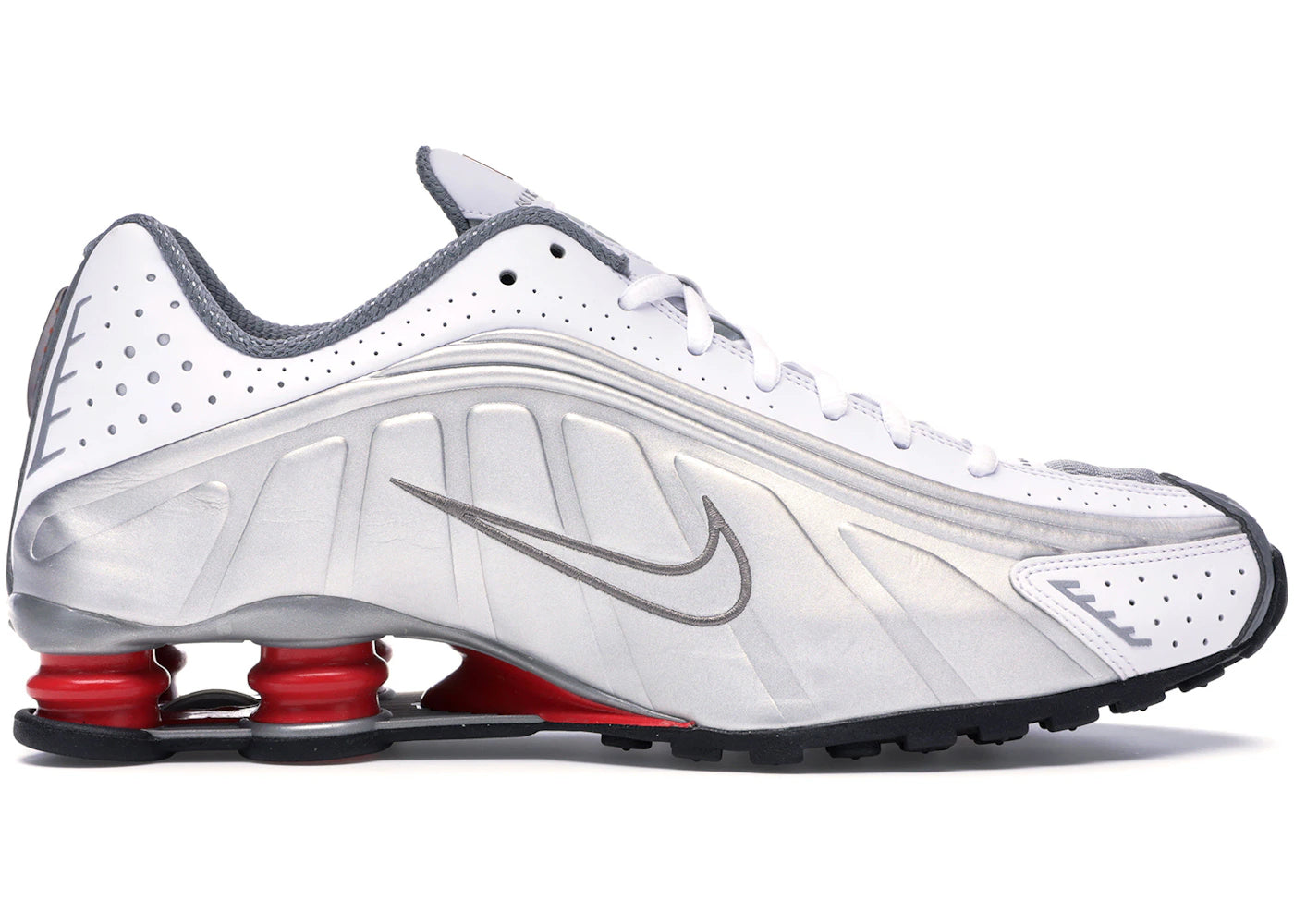 Nike Shox R4-Metallic Silver Comet Red (2018)