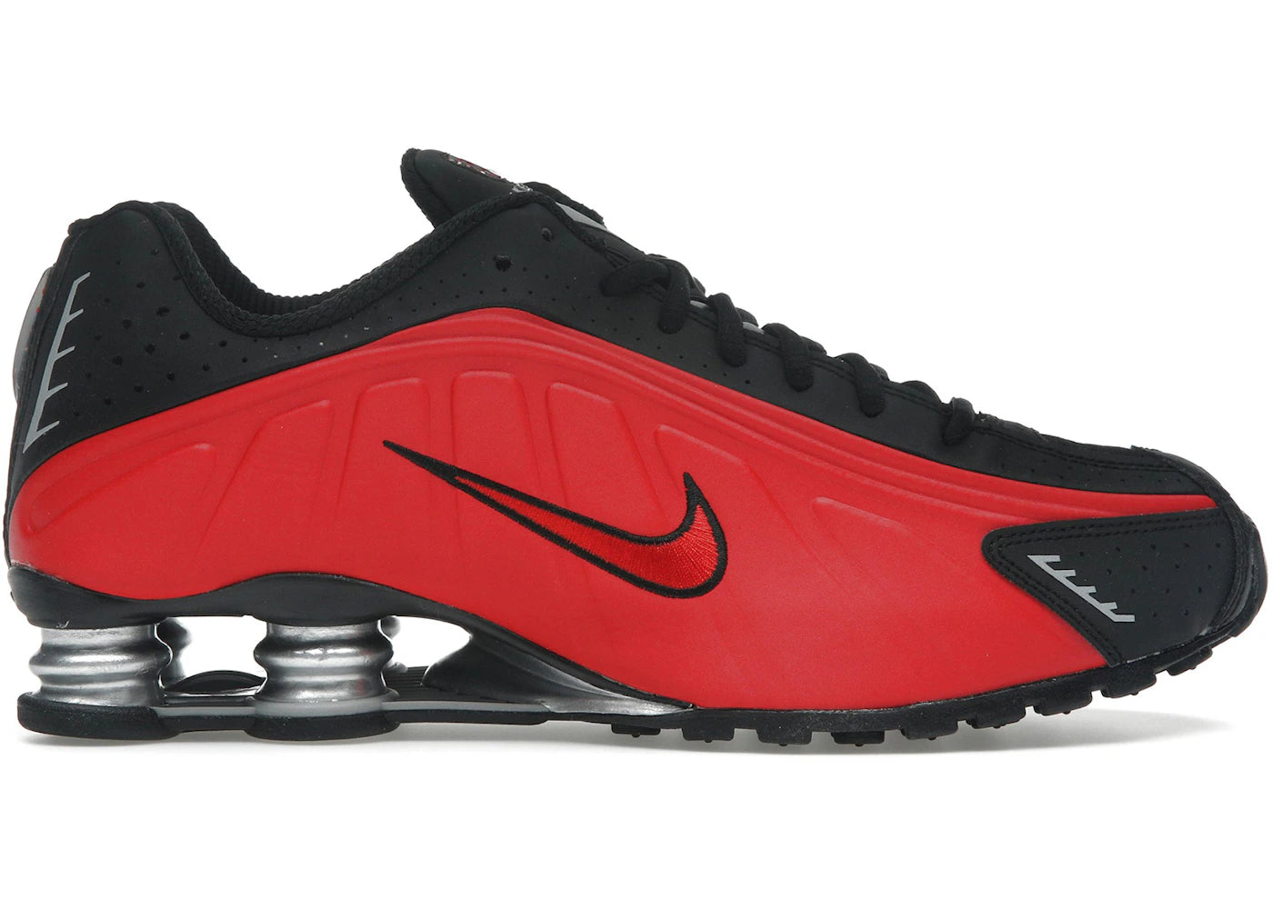 Nike Shox R4-University Red Black Metallic Silver