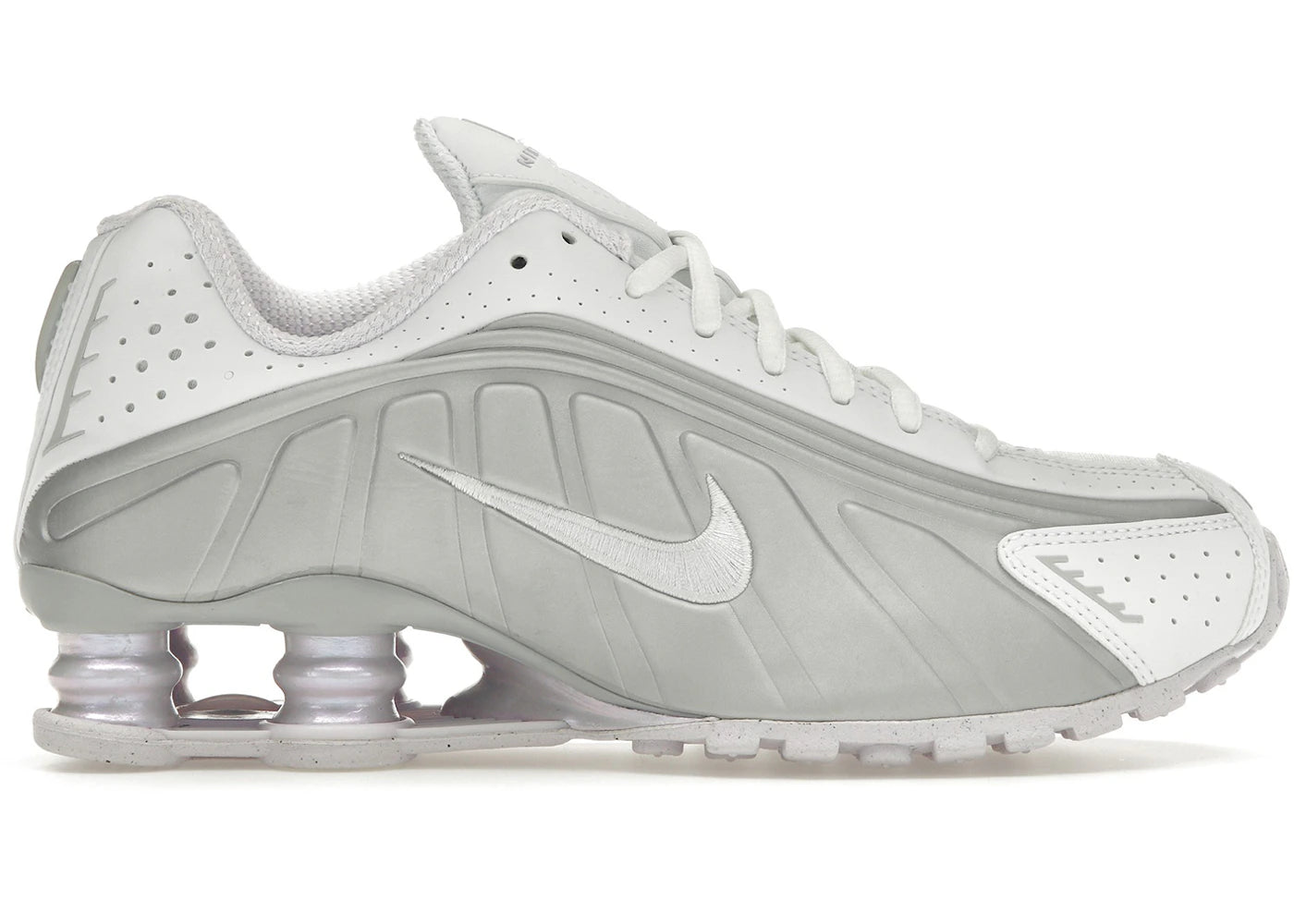 Nike Shox R4-White Metallic Platinum Barely Grape (Women's)