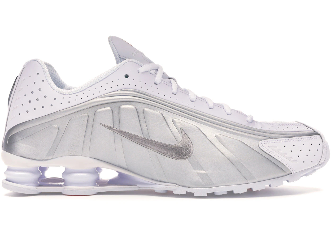 Nike Shox R4-White Metallic Silver