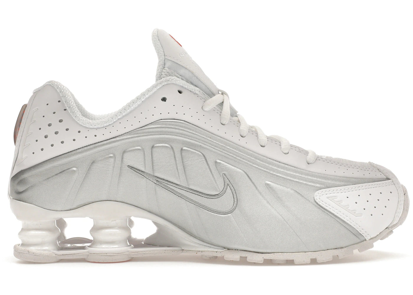 Nike Shox R4-White Metallic Silver (Women's)