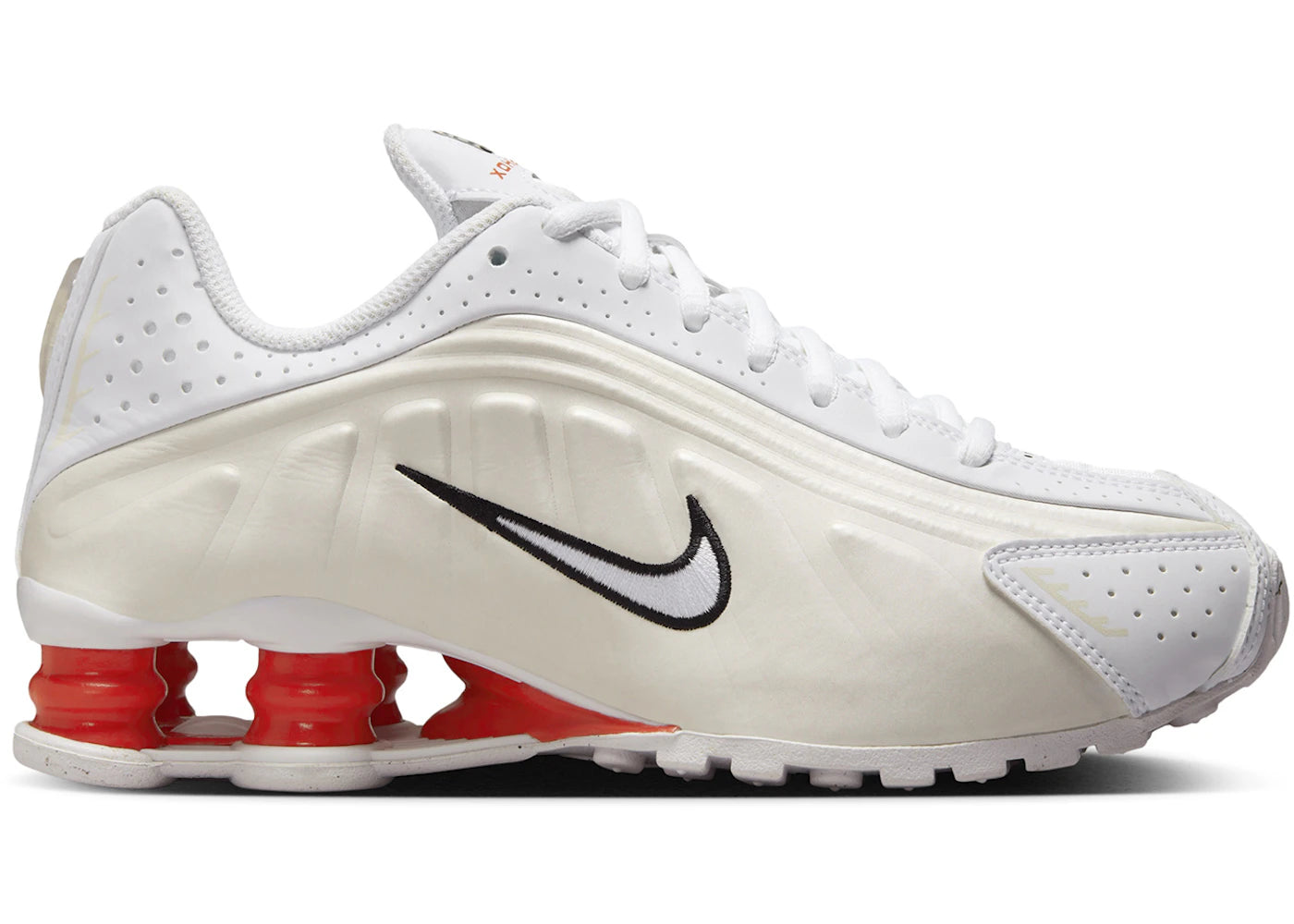 Nike Shox R4-Blanc Phantom Picante Rouge (GS)