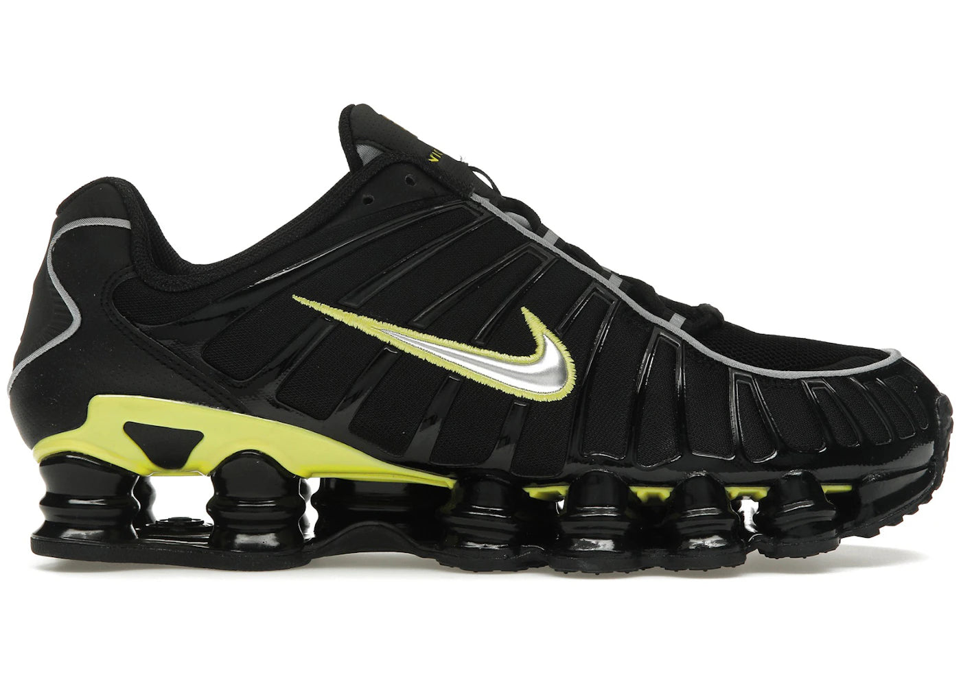 Nike Shox TL-Black Dynamic Yellow Metallic Silver
